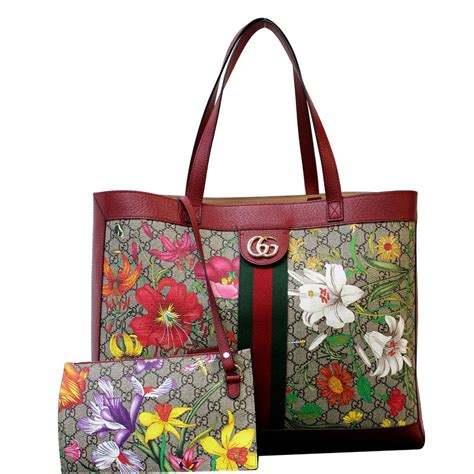 gucci flower purses|authentic gucci tote bag.